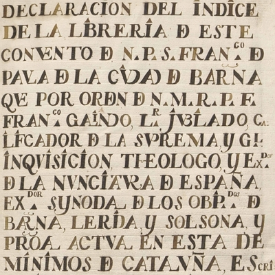 Catàlegs de biblioteques de convents