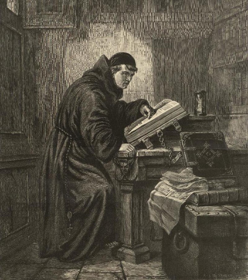 03. Luther estudia la Bíblia, retrat d'Edward Matthew Ward