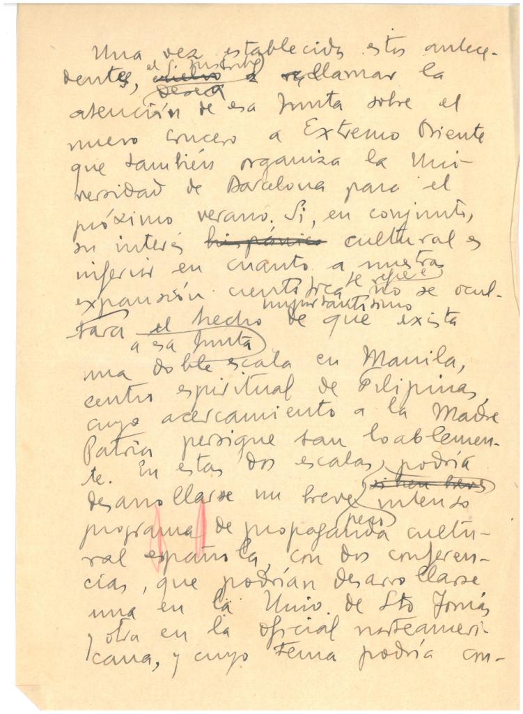 75. Borrador de una crónica de la llegada a la Habana, con la excelente acogida y los proyectos para hacer en la isla.