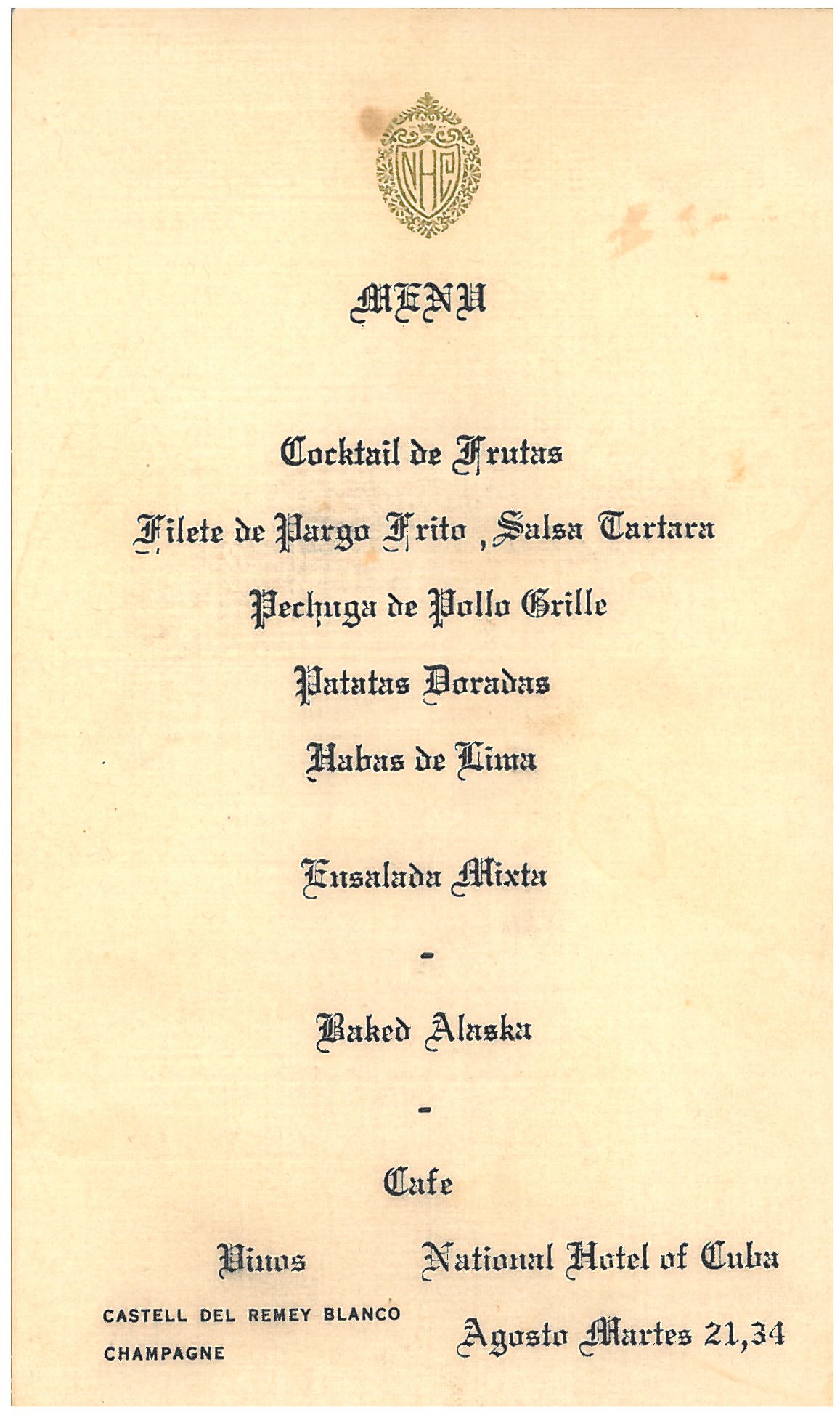 77a. Una de les numerosas invitaciones realizadas a los universitarios durante su estancia en la Habana.