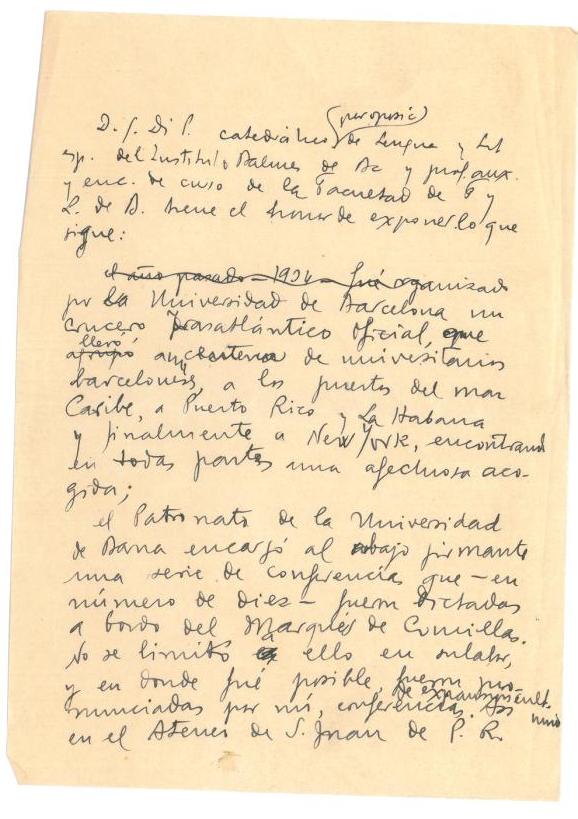 90. Informe sobre el éxito del Crucero en América y propuesta de un nuevo Crucero Universitario, en Extremo Oriente, para el verano de 1935.