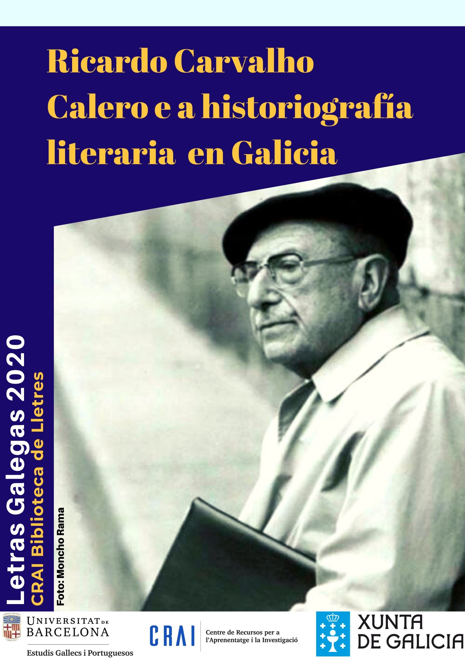 Rama Moncho. Ricardo Carvalho Calero. [Fotografía] Santiago de Compostela, 1987.  Copyright: Rama Moncho
