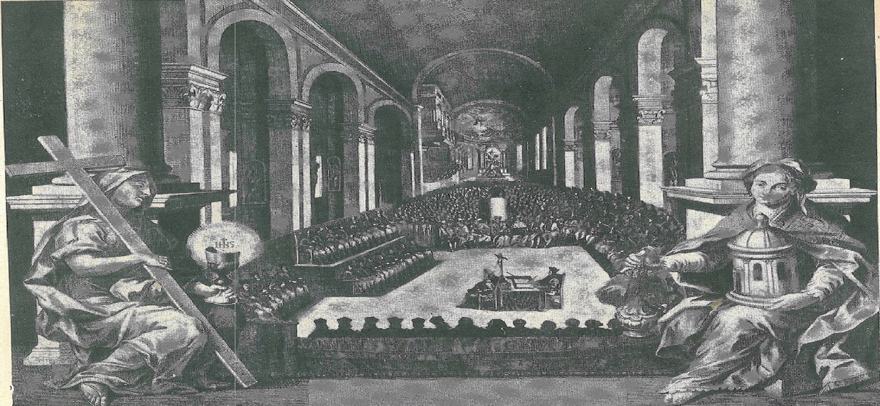 06. Sesión del Concilio de Trento. En: Pietro SFORZA PALLAVICINO (1968). "Storia del Concilio di Trento ed altri scritti". Milano : UTET.