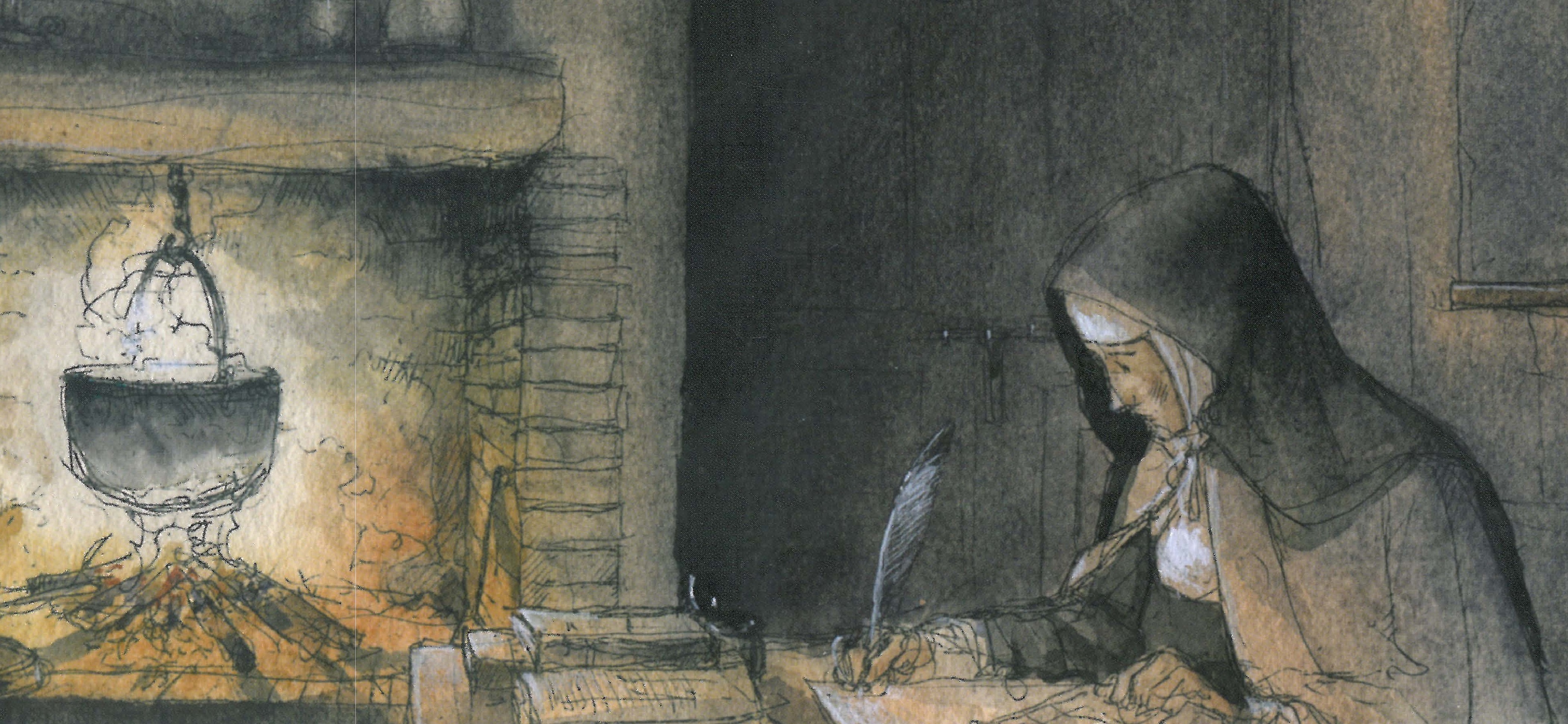 03. Ilustración de Jordi Vila Delclòs. En: Rosa NAVARRO DURÁN (2013). "La Vida y obra de Teresa de Jesús contada a los niños". Barcelona : Edebé.