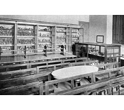 Laboratori de la càtedra de Medicina Legal i Toxicologia cap a principis del segle XX.