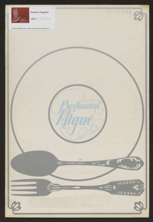 Cartes i menús de restaurant