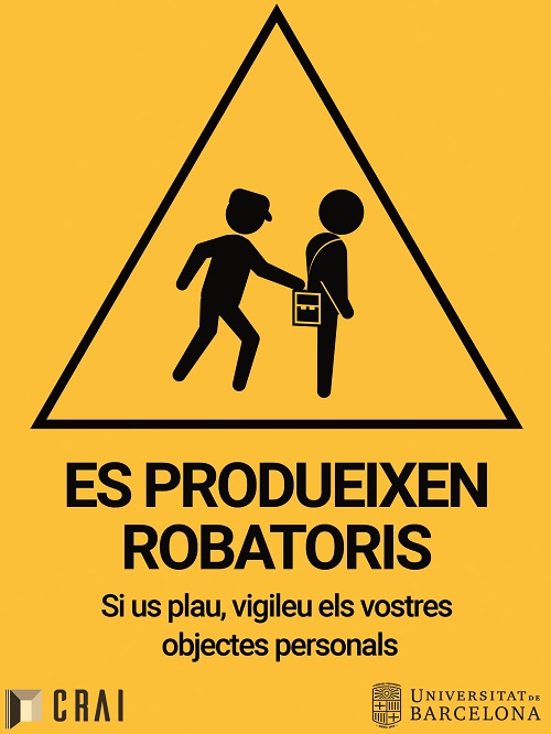 Cartell avís robatoris