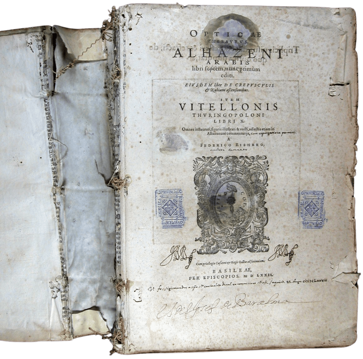 Alhazen, ca. 965-1039. Opticae thesaurus Alhazeni ... libri septem