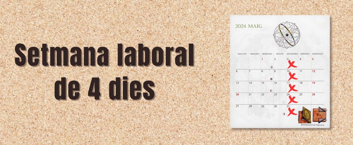 Jornada laboral de 4 dies. Exposició virtual al CRAI Biblioteca d'Economia i Empresa