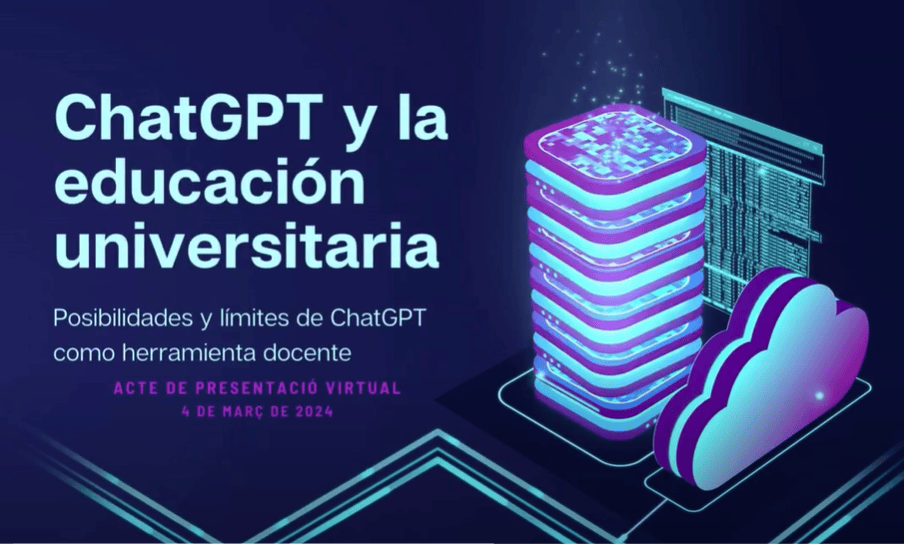 Bona acollida de la presentació del llibre ChatGPT y educación universitaria, organitzada amb la col·laboració del CRAI Biblioteca de Matemàtiques i Informàtica