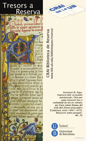 Tresors de Reserva: punt de llibre (2012)