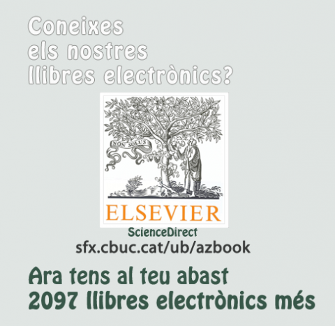 promoció dels nous llibres electrònics d'Elsevier ScienceDirect