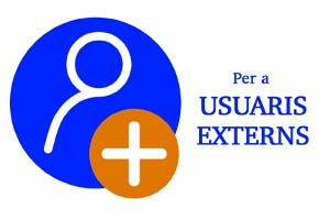 Cartell indicador dels ordinadors per a usuaris externs