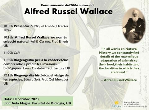 Exposició dedicada a Alfred Russel Wallace al CRAI Biblioteca de Biologia