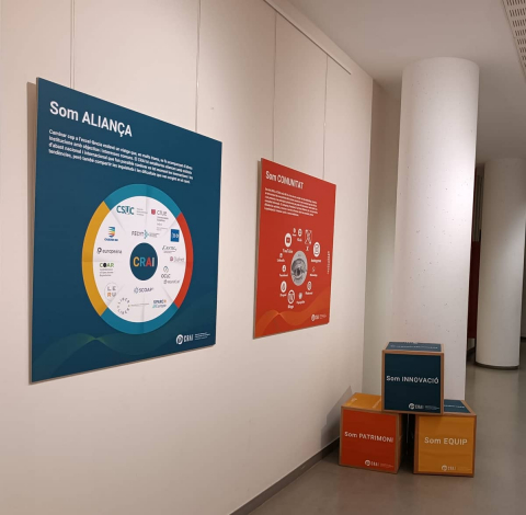 Exposició 20 anys del CRAI UB, al CRAI Biblioteca de Filosofia, Geografia i Història