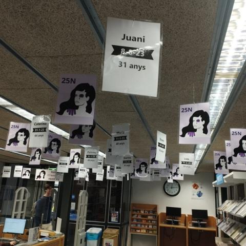 Cartells per visibilitzar la violència de gènere al CRAI Biblioteca d’Economia i Empresa