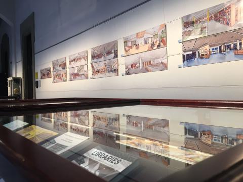 L'exposició itinerant "Els espais del CRAI UB" al CRAI Biblioteca del Campus Clínic