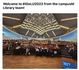 EL CRAI de la Universitat de Barcelona a IGeLU 2023