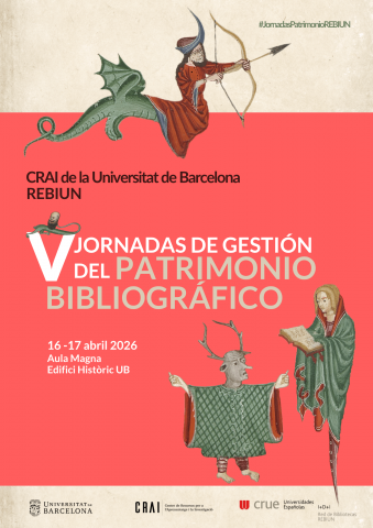 El CRAI de la UB organitza les V Jornadas de Gestión del Patrimonio Bibliográfico REBIUN