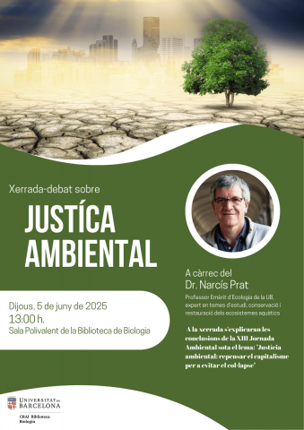 Xerrada i mostra bibliogràfica sobre justícia ambiental al CRAI Biblioteca de Biologia