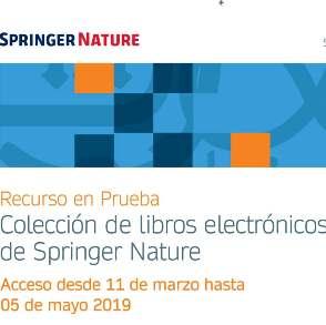 Springer Nature. Llibres electrònics en període de prova