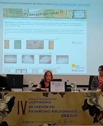 El CRAI de la UB participa a les IV Jornades de Gestió del Patrimoni Bibliogràfic REBIUN