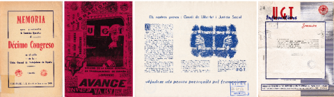 Exposició commemorativa dels 135 anys de la UGT amb material del CRAI Biblioteca del Pavelló de la República