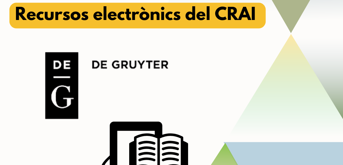 El CRAI de la UB ofereix accés a la col·lecció d’ebooks de De Gruyter