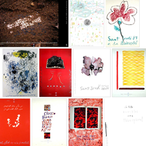 Exposició de cartells de Sant Jordi al CRAI Biblioteca de Belles Arts