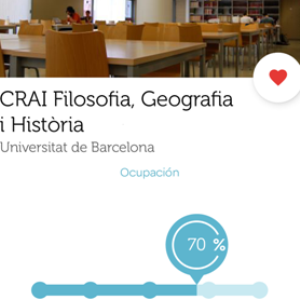 El CRAI Biblioteca de Filosofia Geografia i Història a l’aplicació Affluences
