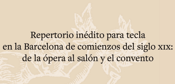 Presentació del darrer número de la col·lecció Consonantia amb un concert a l’església de Sant Felip Neri de Barcelona